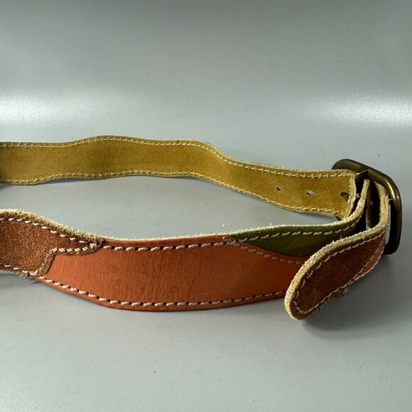 NWOT Lucky Brand Multicolor Leather Patchwork Women\'s Belt, Size M main image 6